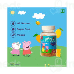Kiddoze Peepa Pig Calcium Mango Gummies 60