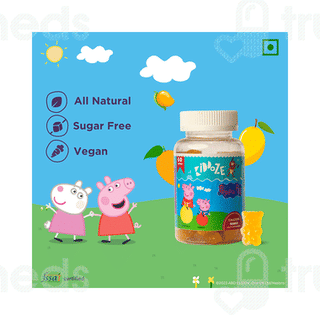 Kiddoze Peepa Pig Calcium Mango Gummies 60