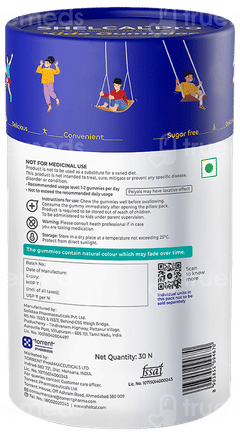 Shelcal Pro Kids Lemon & Orange Mixed Berries Flavour Sugar Free Gummies 30