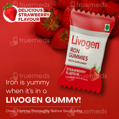 Livogen Iron | Iron Helps In Tiredness Supports Healthy Hair Veg Gummies 30