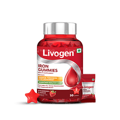 Livogen Iron Strawberry Flavour Gummies 30 Livogen Iron Strawberry Flavour Gummies 30