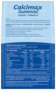 Calcimax Strawberry Flavour Sugar Free Gummies 30