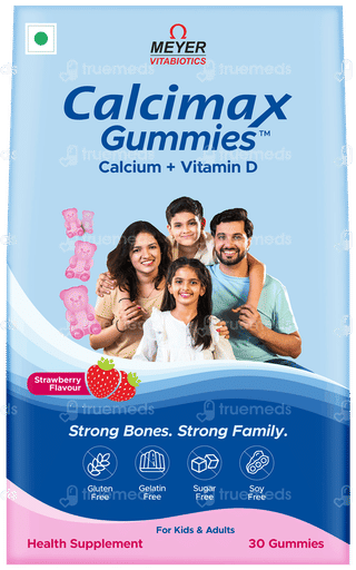 Calcimax Strawberry Flavour Sugar Free Gummies 30