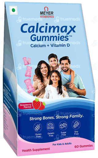 Calcimax Strawberry Flavour Sugar Free Gummies 60