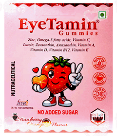 Eyetamin Strawberry & Orange Flavour No Added Sugar Gummies 30