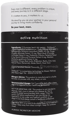 Man Matters Shilajit Tamarind Flavour No Added Sugar Gummies 60