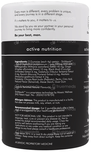 Man Matters Shilajit Tamarind Flavour No Added Sugar Gummies 60
