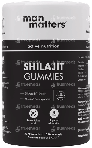 Man Matters Shilajit No Added Sugar Gummies 30