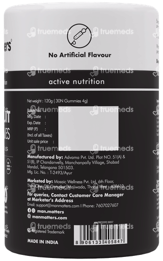 Man Matters Shilajit No Added Sugar Gummies 30