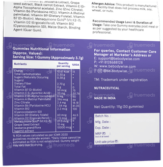 Be Bodywise Hair Health No Added Sugar Gummies 30