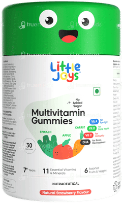 Little Joys 7+ Years Multivitamin Strawberry Flavour No Added Sugar Gummies 30 Little Joys 7+ Years Multivitamin Strawberry Flavour No Added Sugar Gummies 30