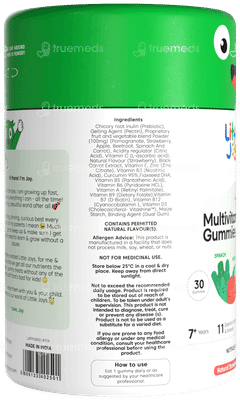 Little Joys 7+ Years Multivitamin Strawberry Flavour No Added Sugar Gummies 30
