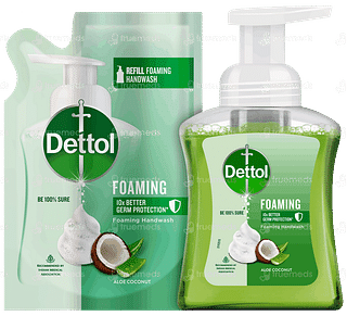 Dettol Aloe Coconut Foaming Handwash Pump 250ml And Refill 200ml