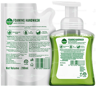 Dettol Aloe Coconut Foaming Handwash Pump 250ml And Refill 200ml