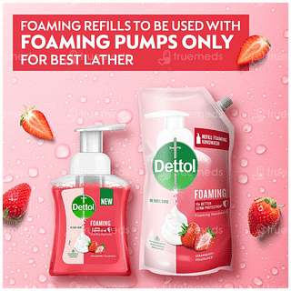 Dettol Strawberry Fragrance Foaming Handwash Pump 250ml And Refill 200ml