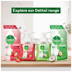 Dettol Strawberry Fragrance Foaming Handwash Pump 250ml And Refill 200ml