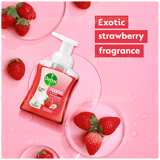 Dettol Strawberry Fragrance Foaming Handwash Pump 250ml And Refill 200ml