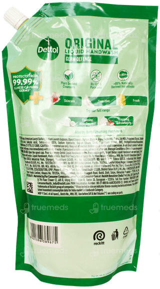 Dettol Original Germ Defence Liquid Handwash Refill 650Ml