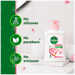 Dettol Skincare Liquid Hand Wash 200ml With Sensitive Liquid Refill 175ml Free