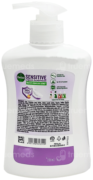 Dettol Sensitive Liquid Handwash 200Ml With Refill 175Ml Free