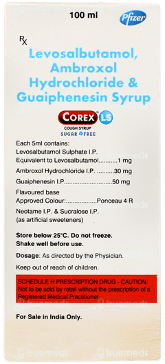Corex Ls Sugar Free Syrup 100ml Corex Ls Sugar Free Syrup 100ml