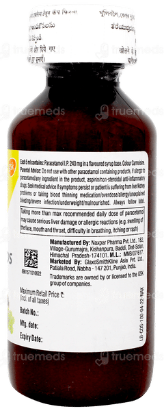 Crocin 240 Ds Mixed Fruit Flavour Suspension 100ml Crocin 240 Ds Mixed Fruit Flavour Suspension 100ml