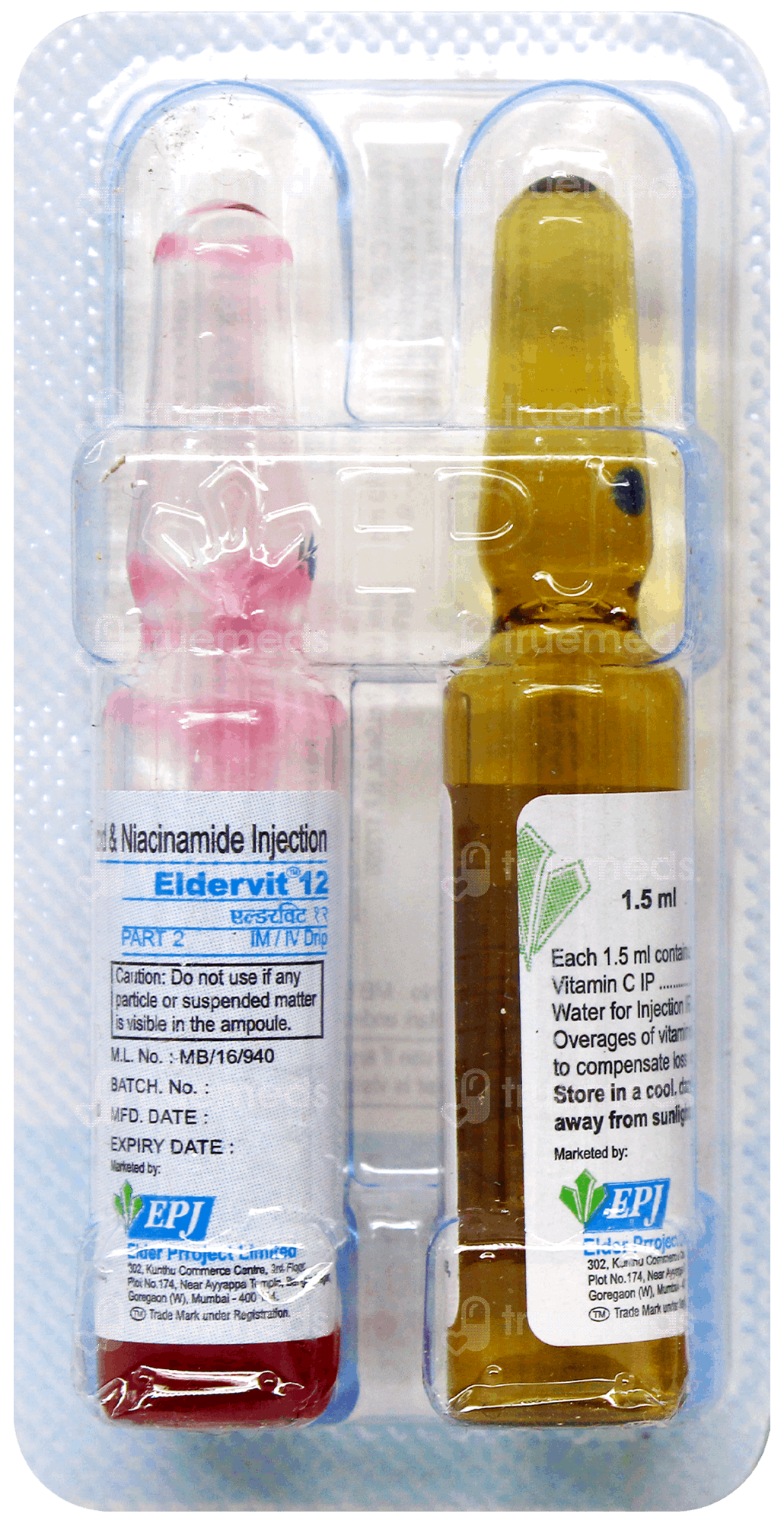 Eldervit 12 Injection Combination Pack 3Ml