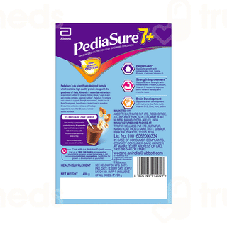 Pediasure 7+ With Oats & Almond Chocolate Flavour Refill Powder 400gm