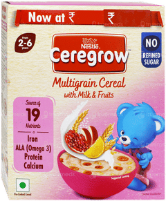 Nestle Ceregrow Multigrain Cereal With Milk & Fruits Powder 300Gm