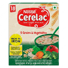 NESTLE CERELAC 5 GRAINS & VEGETABLES FROM 18 TO 24 MONTHS BABY CEREAL 300GM