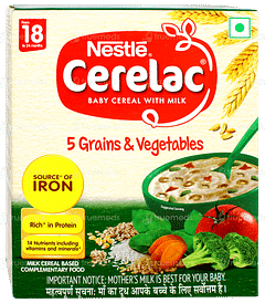 NESTLE CERELAC 5 GRAINS & VEGETABLES FROM 18 TO 24 MONTHS BABY CEREAL 300GM