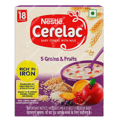 Nestle Cerelac 5 Grains & Fruits From 18 To 24 Months Baby Cereal  300gm