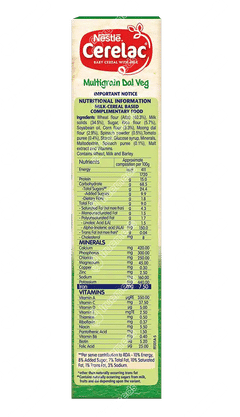 Nestle Cerelac Multigrain Dal Veg From 12 To 24 Months Baby Cereal 300gm