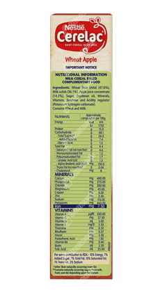 Nestle Cerelac Wheat Apple From 6 To 24 Months Baby Cereal 300gm