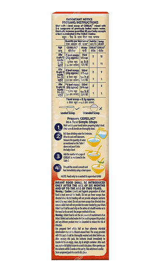 Nestle Cerelac Wheat Apple Carrot From 6 To 24 Months Baby Cereal 300gm