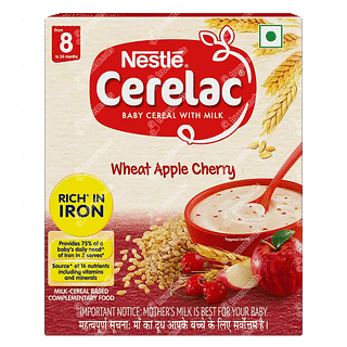Nestle Cerelac Wheat Apple Cherry From 8 To 24 Months Baby Cereal 300gm