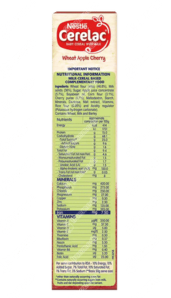 Nestle Cerelac Wheat Apple Cherry From 8 To 24 Months Baby Cereal 300gm