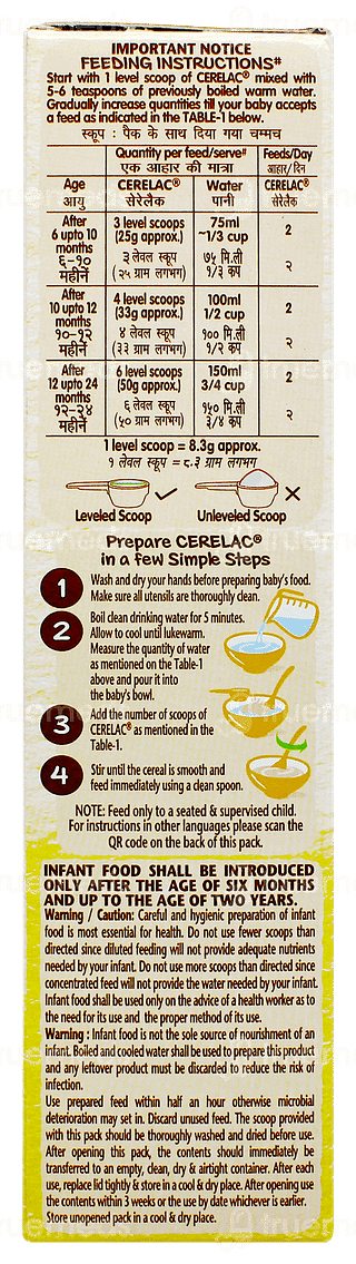 Nestle Cerelac Wheat From 6 To 24 Months Baby Cereal 300gm