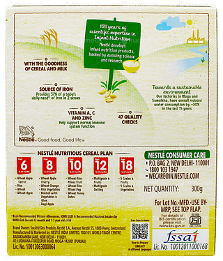 Nestle Cerelac Wheat From 6 To 24 Months Baby Cereal 300gm