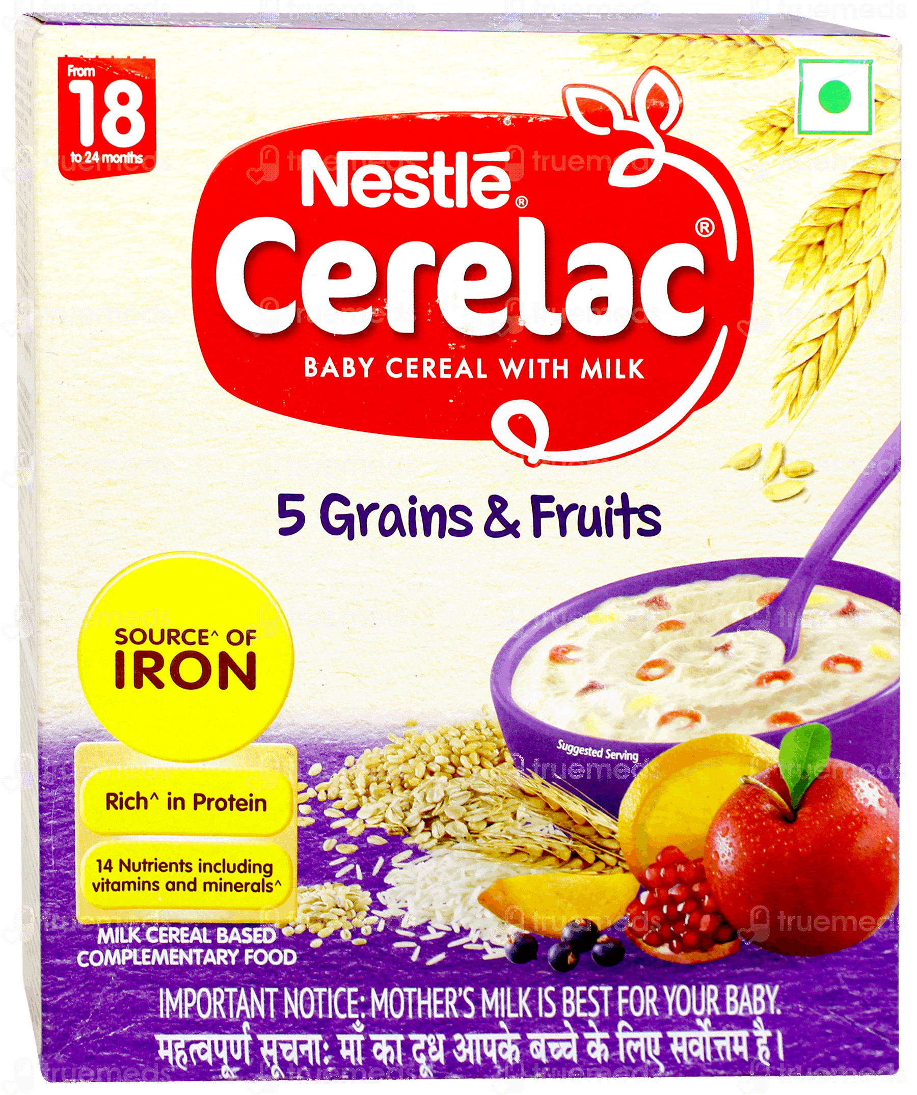 Nestle Cerelac Grains Fruits From 18 To 24 Months Baby Cereal 300gm