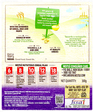 Nestle Cerelac 5 Grains & Fruits 18 To 24 Mounth Baby Cereal 300gm