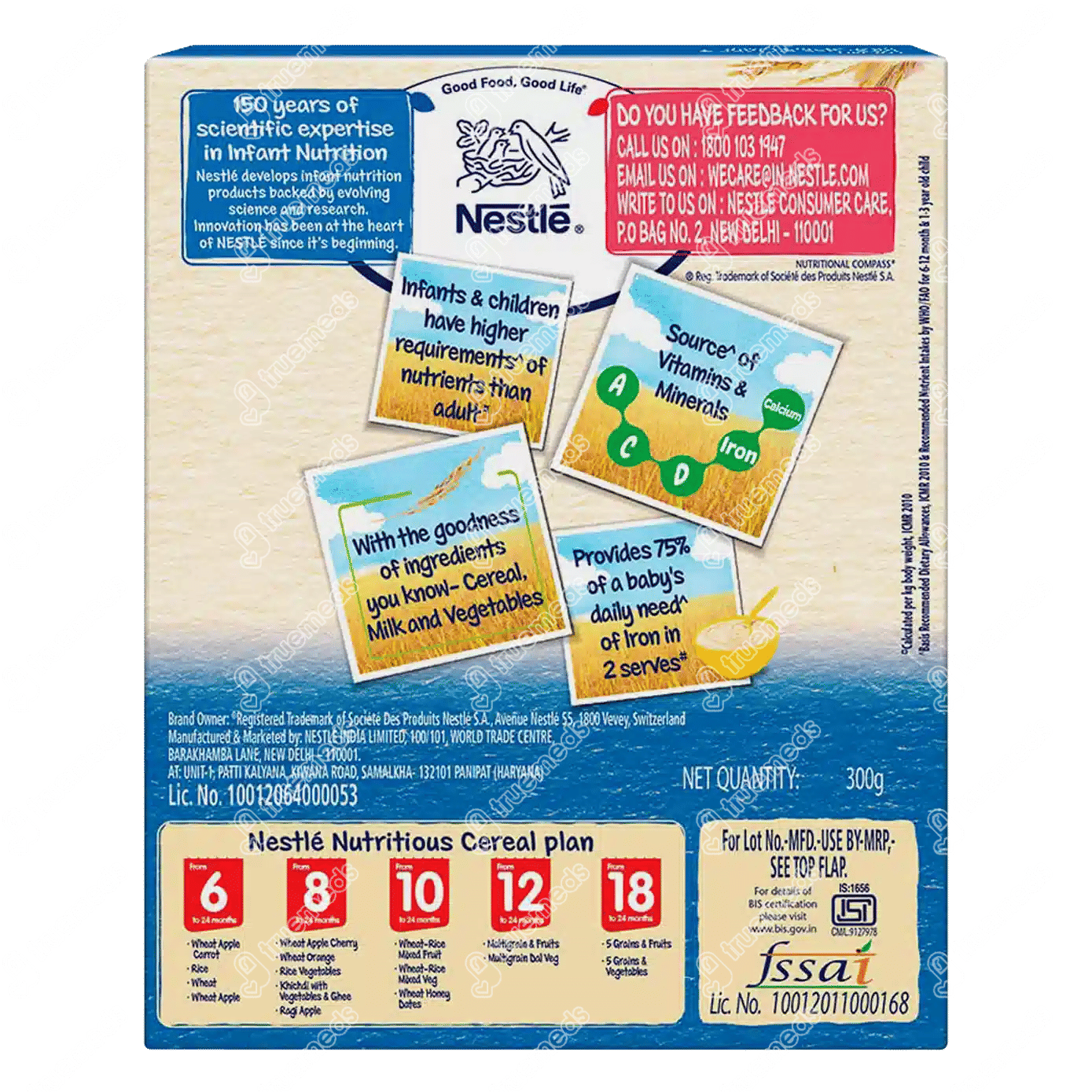 Nestle Cerelac Rice Vegetables From 8 To 24 Months Baby Cereal 300gm