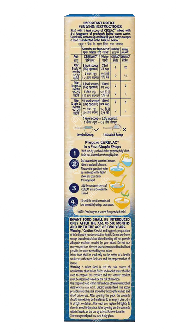 Nestle Cerelac Rice Vegetables From 8 To 24 Months Baby Cereal 300gm