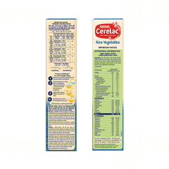 Nestle Cerelac Rice Vegetables From 8 To 24 Months Baby Cereal 300gm