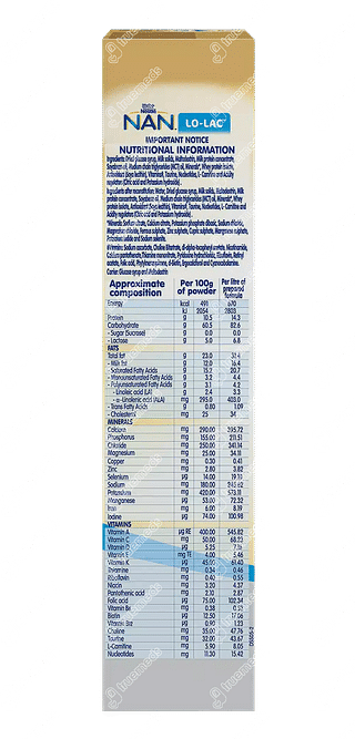 Nestle Nan Lo Lac Infant Formula Powder 200gm