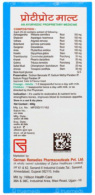 Protiprot Flavour Of Chocolate Malt 400gm