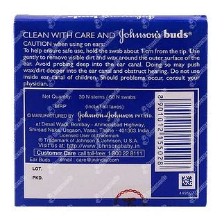 Johnsons Cotton Ear Buds Swabs 60