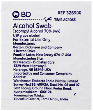 Bd Alcohol Swabs 100