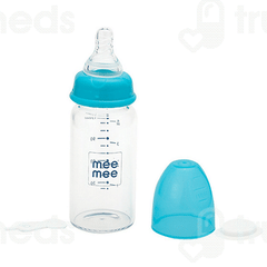 Mee Mee Premium Glass Blue 120ml Feeding Bottle 1