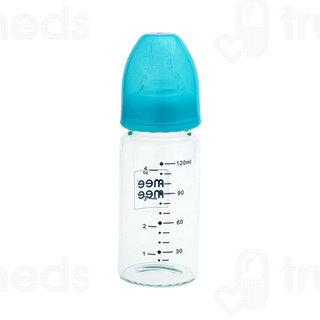 Mee Mee Premium Glass Blue 120ml Feeding Bottle 1